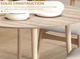 Folding Dining Table for 4, Round Drop Leaf Table, Modern Space Saving Small Kitchen Table with Wood T3398P343147