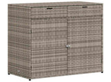 Garden Storage Cabinet Grey 105x55x113 cm Poly Rattan 365565