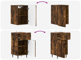3 Piece Bathroom Cabinet Set ZWOLLE Smoked Oak Engineered Wood 3417761