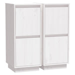 Sideboards 2 pcs White 31.5x34x75 cm Solid Wood Pine 813383