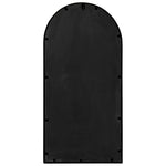 ZNTS Garden Mirror Black 90x45 cm Iron for Outdoor Use 318348