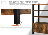 Industrial Bookshelf, Storage Cabinet with 3-Tier with Doors, for Home Office, Living Room Rustic T3398P329938