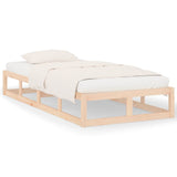 Bed Frame Natural Pine Solid pine wood Small Single Durable 820821