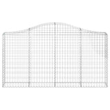 Arched Gabion Baskets 12 pcs 200x30x100/120 cm Galvanised Iron 3145440