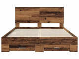 Bed Frame with Headboard Old Wood 120 x 190 cm Engineered Wood 3411339
