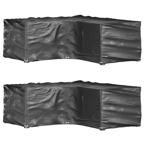 L-Shaped Garden Furniture Covers 2 pcs 16 Eyelets 215x215x70 cm 3155370