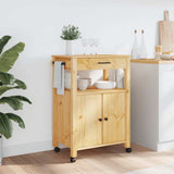 Kitchen Trolley MONZA 60x40x88.5 cm Solid Wood Pine 376097
