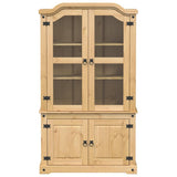 Glass Display Cabinet Corona 103.5x42x180 cm Solid Wood Pine 4002777