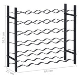 Wine Rack for 36 Bottles Black Iron 325921