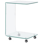 ZNTS Coffee Table 45x40x63 cm Tempered Glass 284726