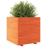 Garden Planter Wax Brown 70x70x72 cm Solid Wood Pine 3282621