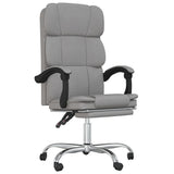 Reclining Office Chair Light Grey Fabric 349798