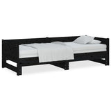 Pull-out Day Bed without Mattress Black 2x cm 820266