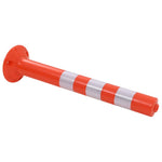 Traffic Control Bollards 2 pcs Plastic 75 cm 142828