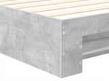 Bed Frame Concrete Grey 100 x 200 m Engineered Wood 3408791