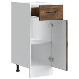 Kitchen Base Cabinet Kalmar Smoked Oak Engineered Wood 853462