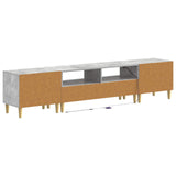 5 Piece LED TV Cabinet Concrete Grey Engineered Wood 3416760