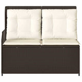 Garden Bench Brown Poly Rattan 3394450