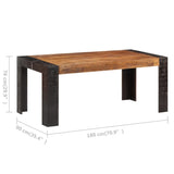 ZNTS Dining Table 180x90x76 cm Solid Mango Wood 3060202