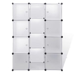 Modular Cabinet with 9 Compartments 109x36.5x143 cm White 240498