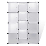 Modular Cabinet with 9 Compartments 109x36.5x143 cm White 240498