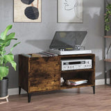 Record Cabinet Smoked Oak 84.5x38x48 cm Engineered Wood 831954