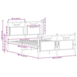 Bed Frame without Mattress Brown Oak 120x200 cm Engineered Wood 4106857