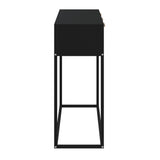 Console Table Black 105x30x75 cm Engineered Wood and Iron 352107