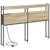 Headboard with Shelf Sonoma oak 120 cm Engineered wood 859686