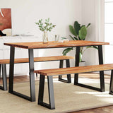 Dining Table with Live Edge 140x80x75 cm Solid Wood Acacia 353289