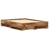 Bed Frame with Drawer Old Wood 140 x 200 cm Engineered Wood 3333966