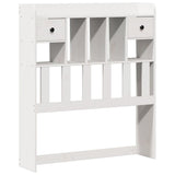 Bookcase Bed without Mattress White 75x190cm Solid Wood Pine 3322586