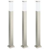 Bollard Lights 3 pcs 80 cm Stainless Steel IP44 4006050