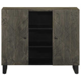 Sideboard Black 90x33x75 cm Solid Wood Mango 4017712