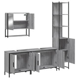 4 Piece Bathroom Furniture Set Grey Sonoma Engineered Wood 3214693