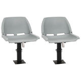 4 Piece Foldable Boat Seat Set No Pillow Grey 48x51x41 cm 3284277