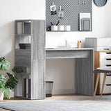 Desk with Shelf Grey Sonoma 113 x 54 x 120 cm Engineered Wood 869279