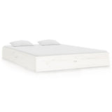 Bed Frame without Mattress White Solid Wood 120x190 cm Small Double 820073