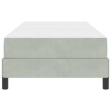 Box Spring Bed with Mattress Light Grey 90 x 220 cm Fabric 3398773