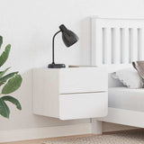Bedside Table 2 pcs White 39 x 34 x 33 cm Solid pinewood 873508