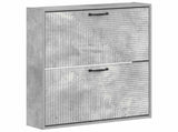 Wall-Mounted Shoe Cabinet HAARLEM 71 x 17 x 86 cm Concrete Grey 896858