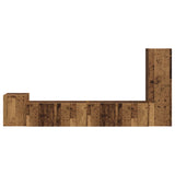 TV Cabinet Set Wall-mounted 3 pcs Old Wood Engineered Wood 3409022