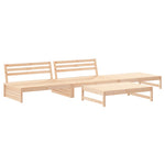 ZNTS 4 Piece Garden Lounge Set Solid Wood Pine 3186627