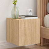 TV Wall Cabinets with LED Lights 2 pcs Sonoma Oak 30.5x35x30 cm 837223