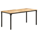 ZNTS Dining Table 160x80x76 cm Rough Mango Wood 321974