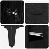 Highboard Black Oak 69.5 x 34 x 180 cm Engineered Wood 3416243