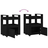 Kitchen Trolley Black oak 60 x 45 x 80 cm Engineered wood 862122