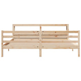 Bed Frame with Headboard without Mattress 200x200 cm 3305951