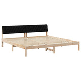 Bed frame Brown and black 200 x 200 cm Solid pine wood 3394340