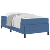 Bed Frame with Mattress Blue 100 x 200 cm Fabric 3399108